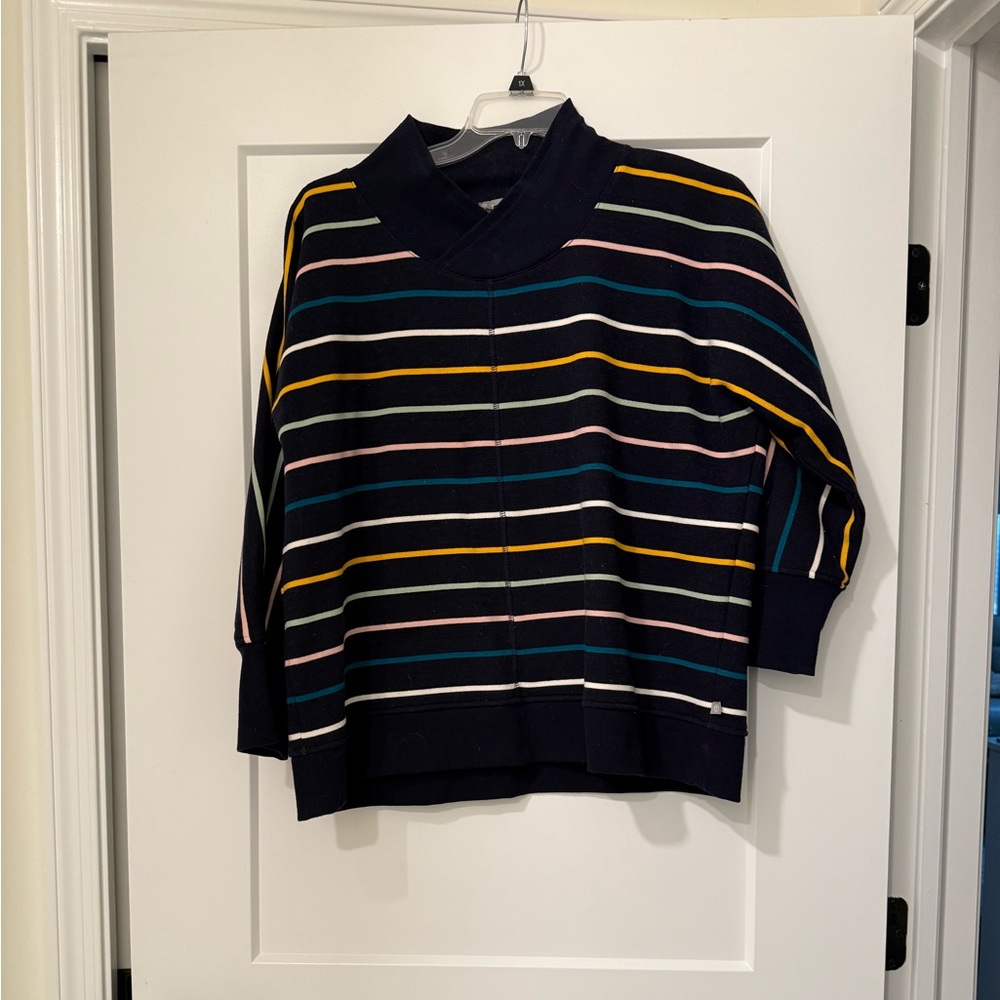 T by Talbots Striped Women's Sweatshirt - Multicolor